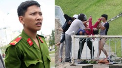 Anh cảnh sát lao xuống hồ Xuân Hương cứu người gây sốt cộng đồng mạng