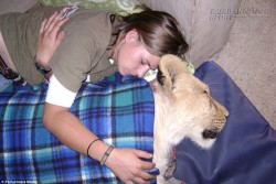 Thiếu nữ trẻ chia sẻ ảnh… ôm sư tử ngủ mỗi đêm