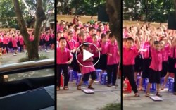 Học sinh tiểu học nhảy dân vũ cực đáng yêu trong ngày khai giảng