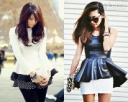 Che khuyết điểm vòng 2 hiệu quả với áo peplum mùa thu đông 2015