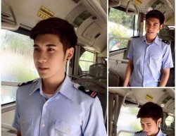 Dân mạng liêu xiêu trước Hot boy phụ xe bus đẹp trai không kém diễn viên Hàn Quốc