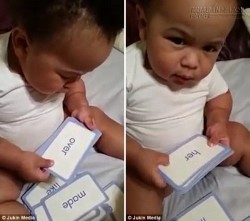 Bé trai mới 1 tuổi rưỡi đã biết đọc chữ và đếm số vanh vách