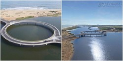 Cây cầu tròn quay giúp tài xế… đi chậm lại và ngắm cảnh