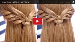 Tóc buộc nửa bện cánh thiên thần