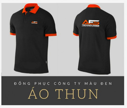 May áo thun đồng phục công ty màu đen đẹp và nổi bật.