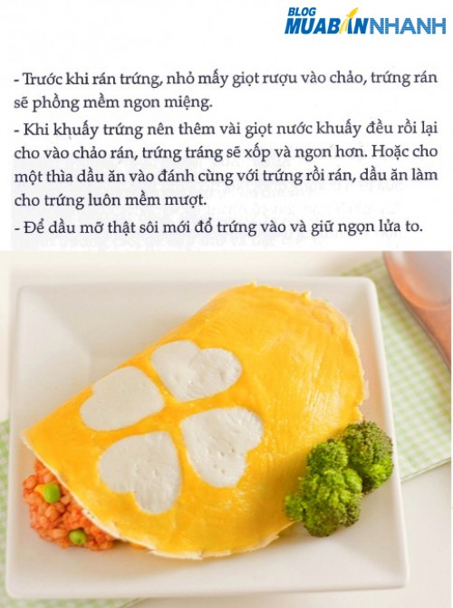 Để trứng chiên xốp mềm và tránh bị khô