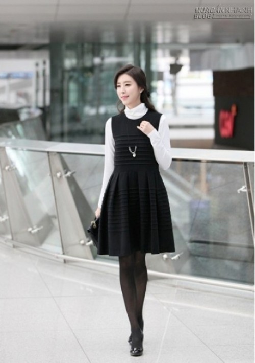 Váy bầu mùa thu đông công sở chất cotton mùa đen nhiều size  Shopee Việt  Nam