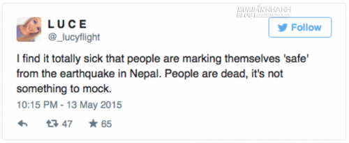 Tính năng hỗ trợ Nepal của Facebook bị lấy ra làm trò đùa