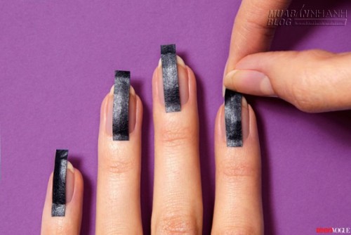 Học cách làm nail sọc Mani màu pastel