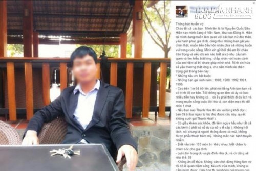 Phát sốt với “Thông báo tuyển vợ còn zin” của anh chàng nói tiếng Anh như gió