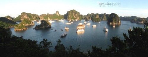 Vịnh Hạ Long nhìn từ đỉnh núi cao