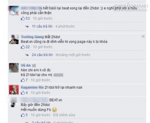 Sau Beat.vn, fanpage 2! Idol hơn 3 triệu like bị đóng vĩnh viễn?