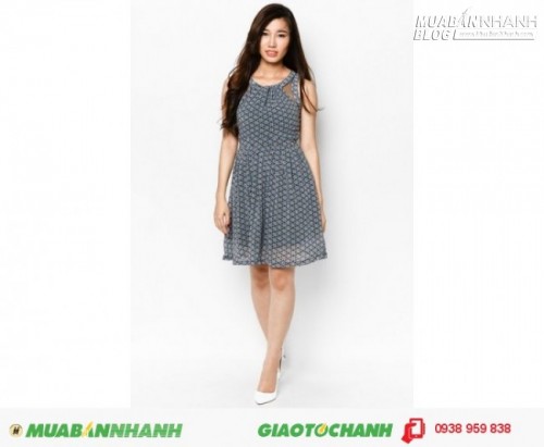 Đầm Phối Lưới Ngắn- Hoa văn- AD233, 1