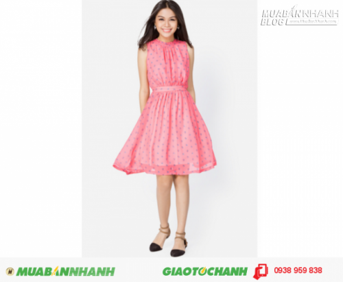 Đầm nh&uacute;n cổ cột d&acirc;y-AD238, 1