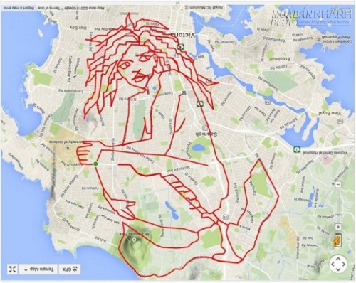 Vẽ tranh bằng... định vị GPS