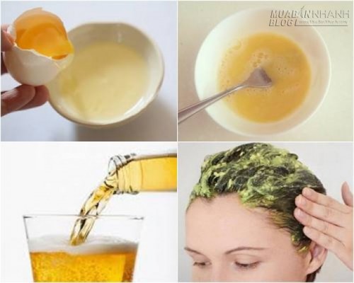 Chỉ cần thoa bia và trứng gà, tóc sẽ hết rụng và mọc nhanh như nấm