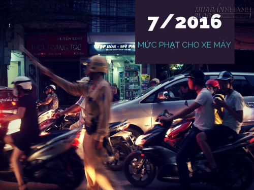 Mức phạt lỗi xe máy mới nhất từ 07/2016