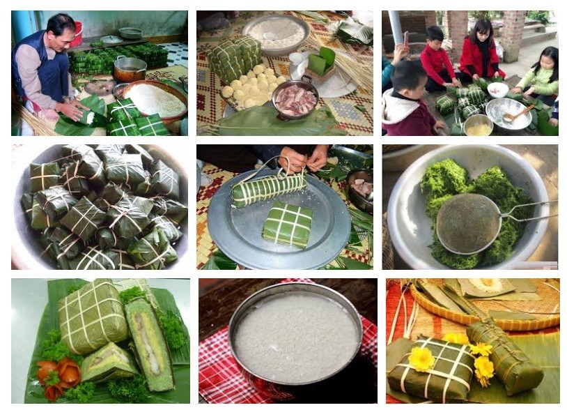 Gói bánh chưng ở Việt Nam lên báo Pháp