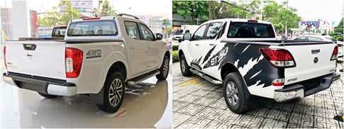 Mazda BT-50 có kích thước tổng thể lớn hơn Nissan Navara