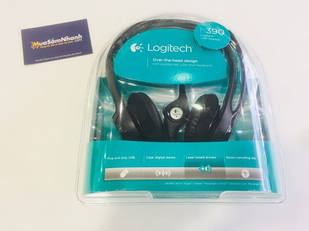 Tai Nghe Headphone Logitech Headset H390 Tích Hơp Mic, Điều chỉnh âm lượng