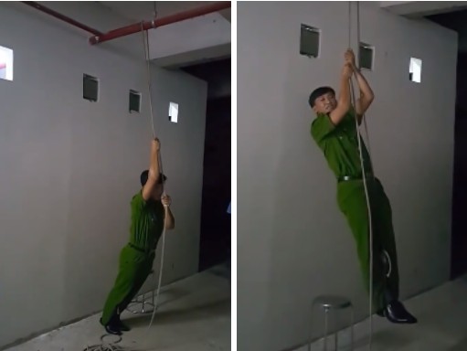 cách thoát hiểm bằng dây
