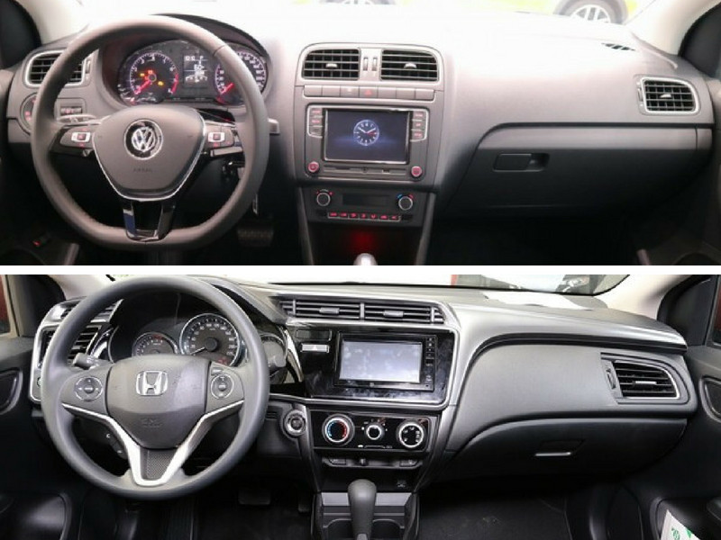 So sánh xe Volkswagen Polo Sedan và Honda City