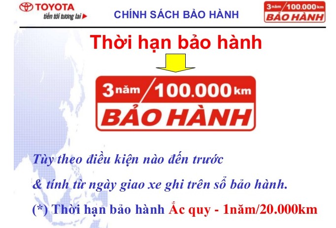 Chương trình bảo hành - Bảo dưỡng định kỳ - Sữa chữa nhanh