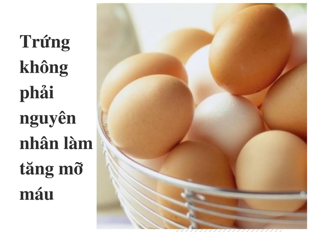 Trứng không phải nguyên nhân làm tăng mỡ máu