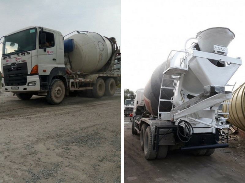 So sánh xe trộn bê tông Hino và Howo