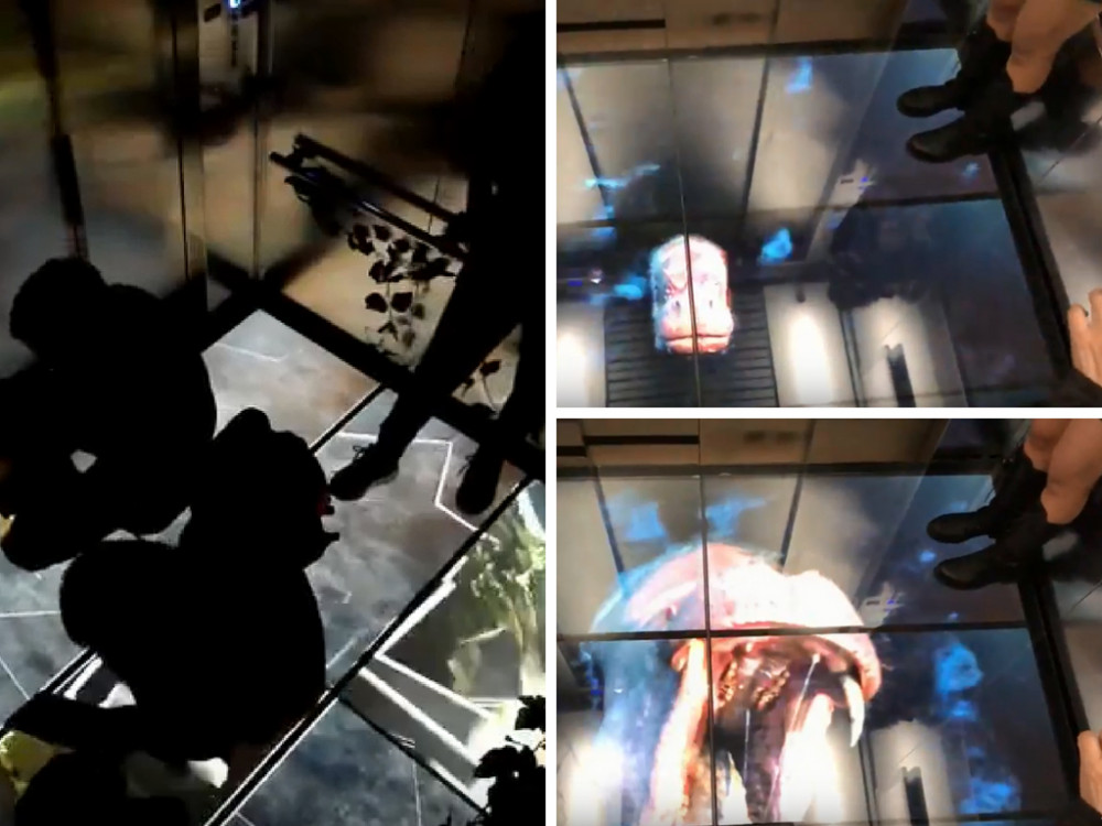 Cho thuê màn hình Led - lập trình tương tác Interactive Video Wall Elevator Flooring