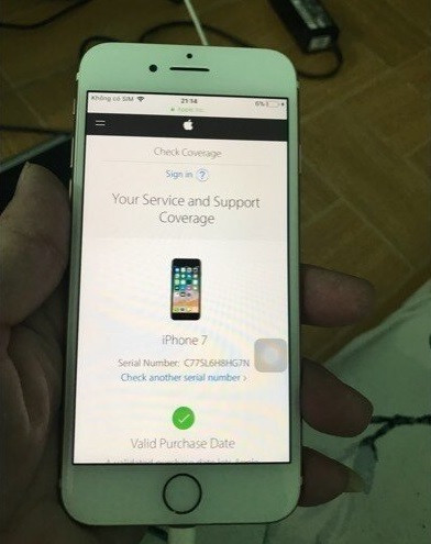 Kiểm tra IMEI iphone 7 xách tay