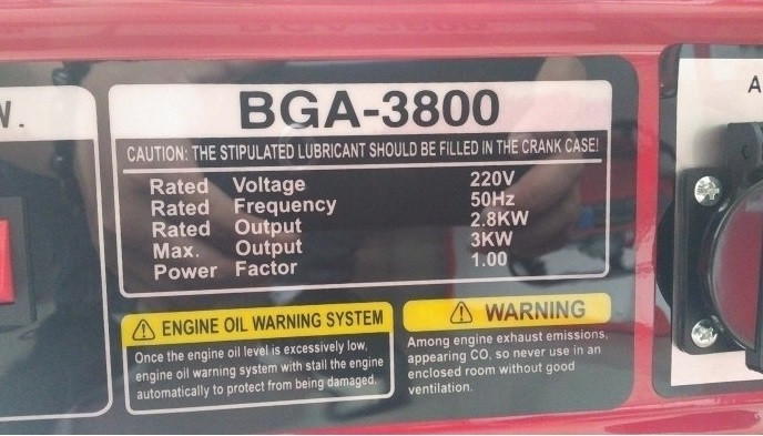 Máy phát điện BGA-3800 BGAS 3kw(1)