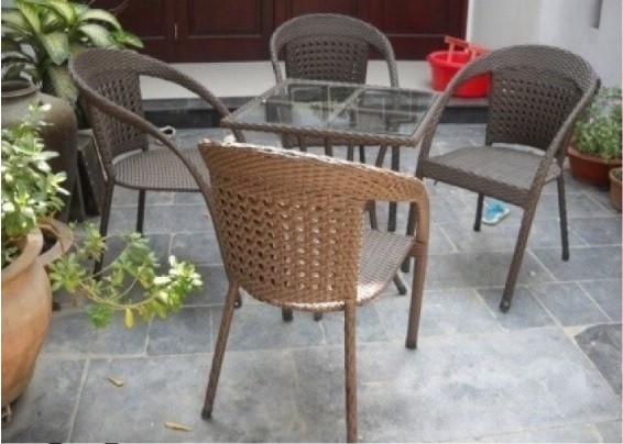 Giá bàn ghế giả mây cafe hiện nay(4)