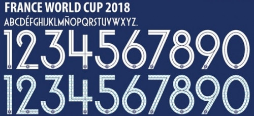 Font áo Pháp World Cup 2018