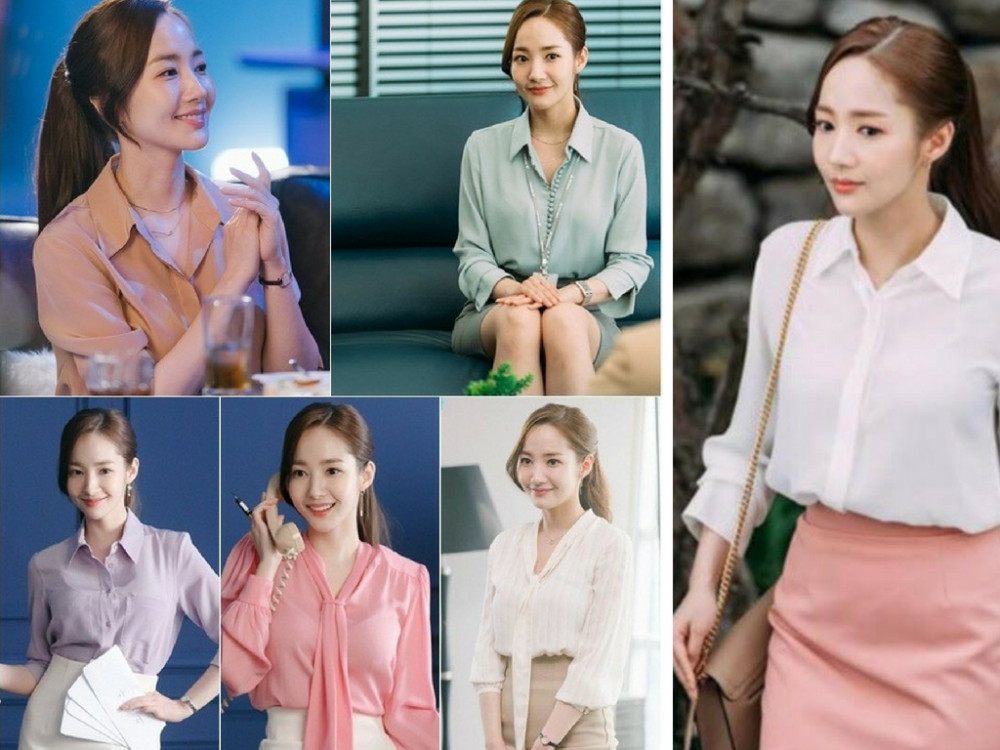 Mẫu đồng phục công sở Thư ký Kim - áo sơ mi Hàn Quốc
