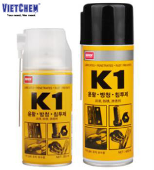 Dầu chống gỉ sét Nabakem K-1 chai dạng xịt, sử dụng dễ dàng