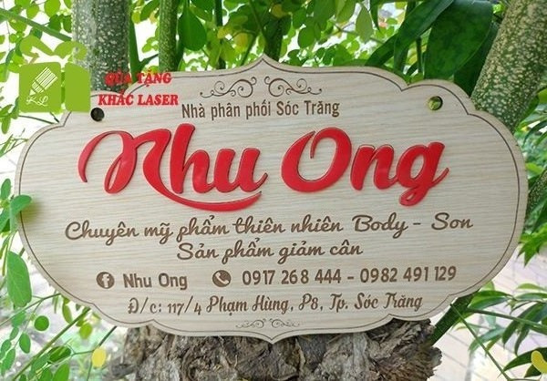 Bảng hiệu bằng gỗ mini