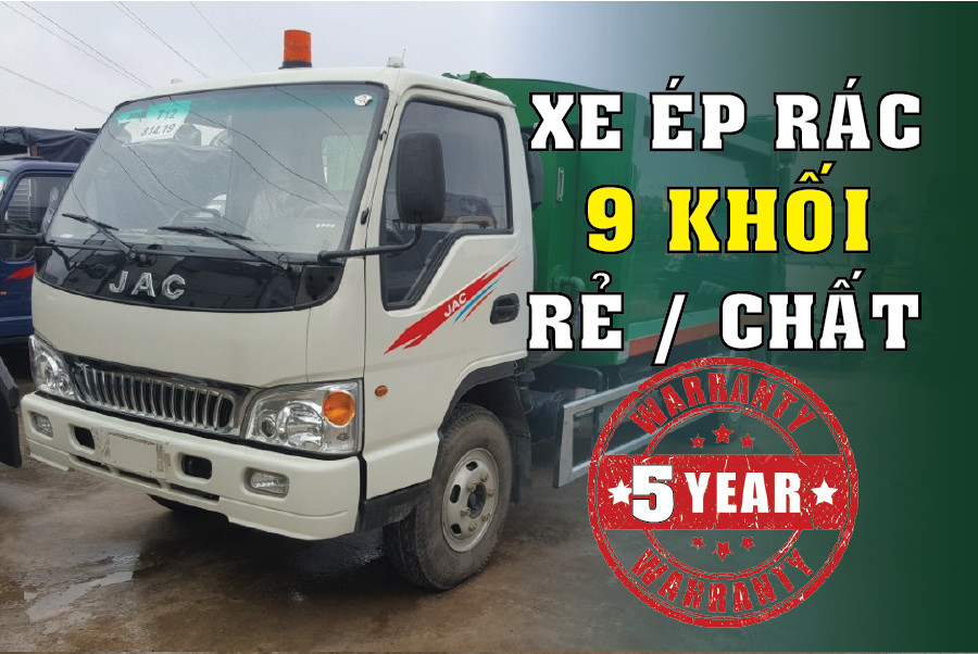 Đánh giá xe tải Jac HFC1061K3 thùng cuốn ép rác 9 khối - 9m3 giá rẻ