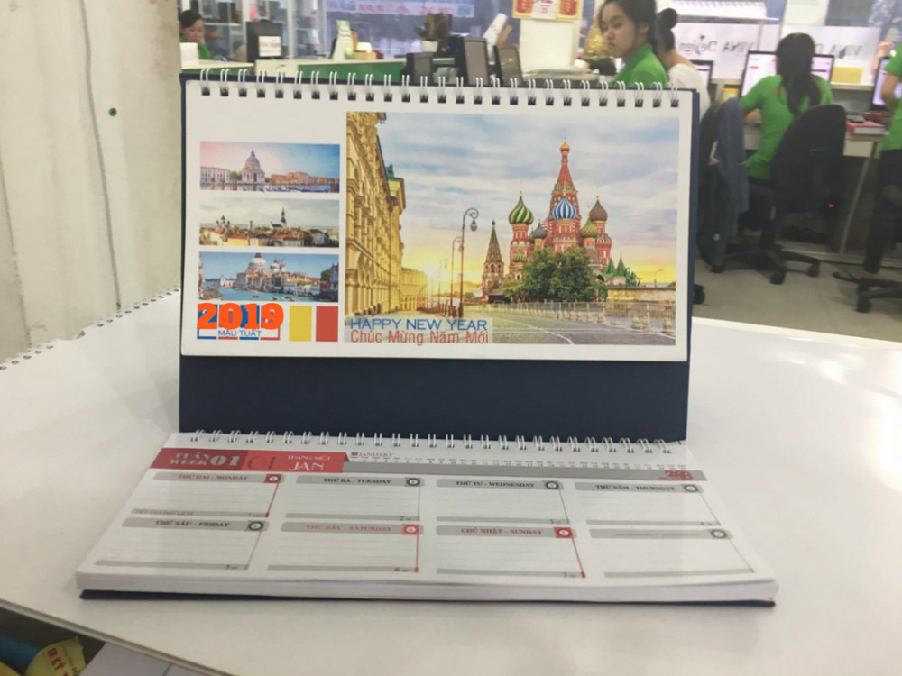 Mẫu lịch Tết - giới thiệu mẫu lịch 2019 - dịch vụ in lịch Tết giá rẻ TPHCM
