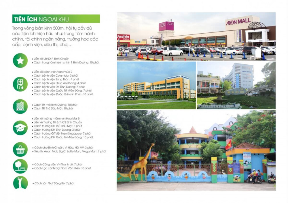 Tiện ích đầy đủ cho khu dân cư Thiên Phúc