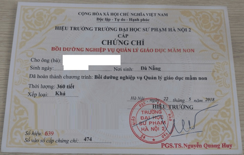 Đào tạo chứng chỉ quản lý trường mầm non tại quận 10