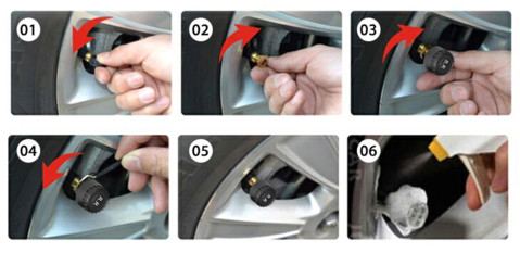 Hướng dẫn sử dụng van cảm biến áp suất lốp ô tô TPMS 620