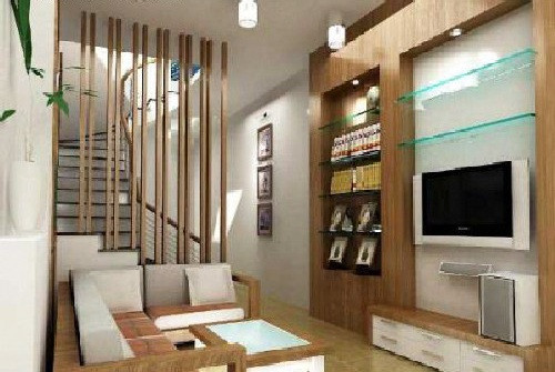 Xu hướng trang trí cầu thang, phòng khách bằng lam gỗ cnc 2018