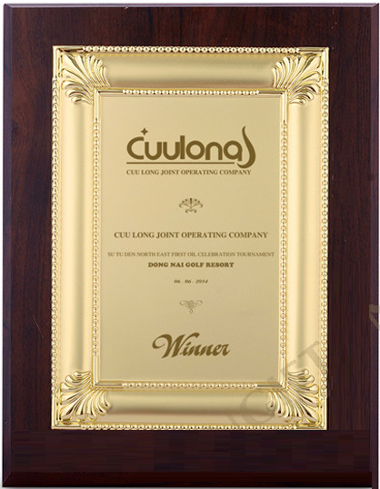 Bằng chứng nhận gỗ đồng, cung cấp biểu trưng chứng nhận vinh danh đại lý xuất sắc cuối năm