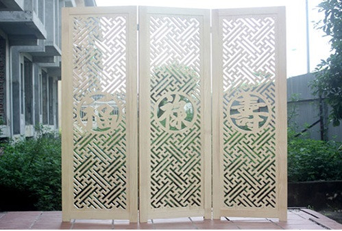 Những tấm vách bình phong cnc bằng gỗ và nhựa đẹp