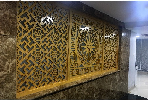 Vách ngăn hoa văn - Vách gỗ cnc trang trí nội thất đẹp 2018