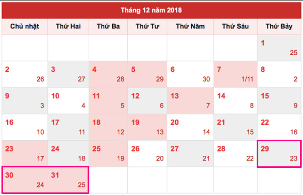 lịch nghỉ tết dương lịch 2019 của học sinh
