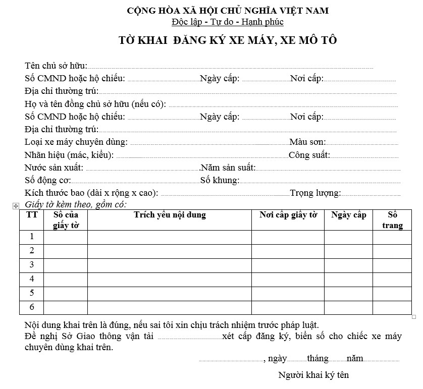 Thủ tục hành chính sang tên khi mua bán xe máy, xe mô tô(2)