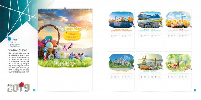 Mẫu lịch treo tường 2019 đẹp(5)