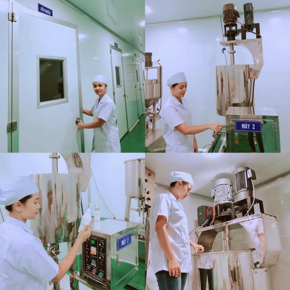 Quy trình sản xuất mỹ phẩm Herby - Alma tại nhà máy